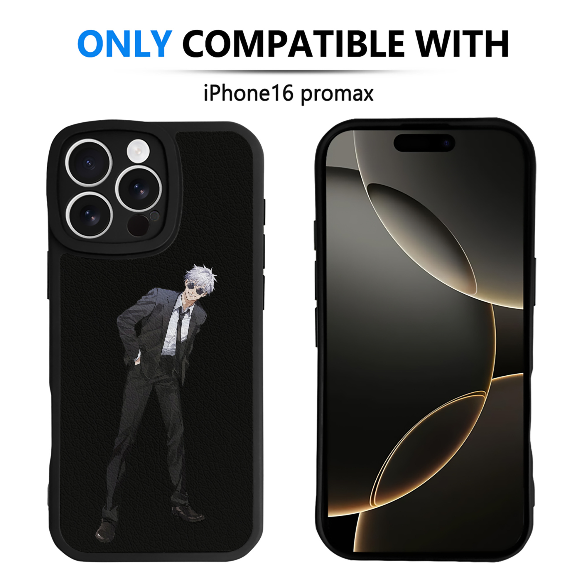 （画像用） 呪術廻戦 Jujutsu Kaisen 【iPhone 16シリーズ対応】シリコンスマホケース（レザー調） 材質：シリコン